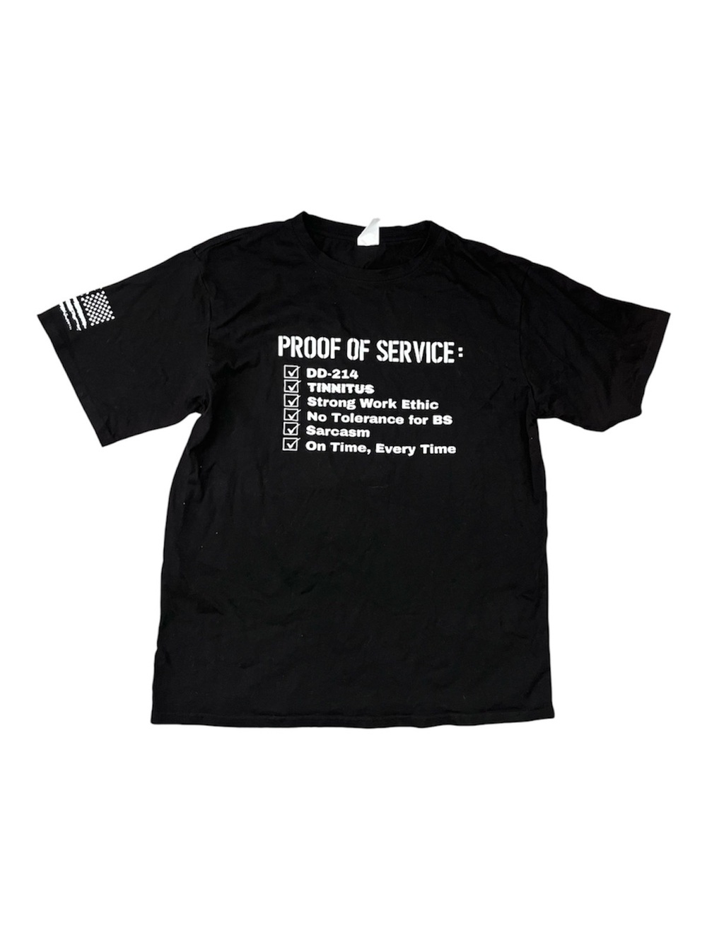 Proof of Service Graphic Tee - Black